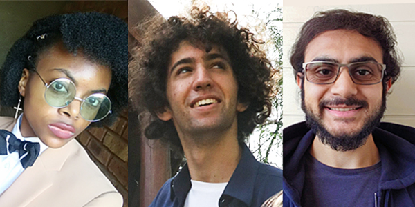 Enice Tshiya Wa Ntita (First year BSc), Benjamin Dorfan (3rd year, BSc: Astronomy and Astrophysics) and Dhruv Bhugwan (Masters in Computer Science) Enice Tshiya Wa Ntita (First year BSc), Benjamin Dorfan (3rd year, BSc: Astronomy and Astrophysics) and Dhruv Bhugwan (Masters in Computer Science)